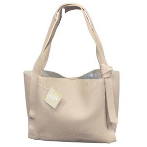 Ulta Beauty pebbled faux leather light brown tan shoulder tote bag NWT